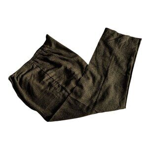 Just My Size JMS Womens Pants 22 Green Blue Plaid Elastic Waist Stretch USA